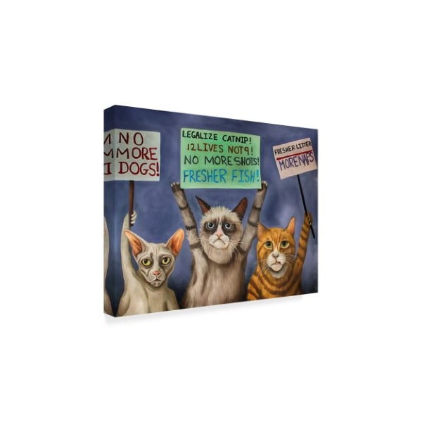 Leah Saulnier 'Cats On Strike' Canvas Art,24x32